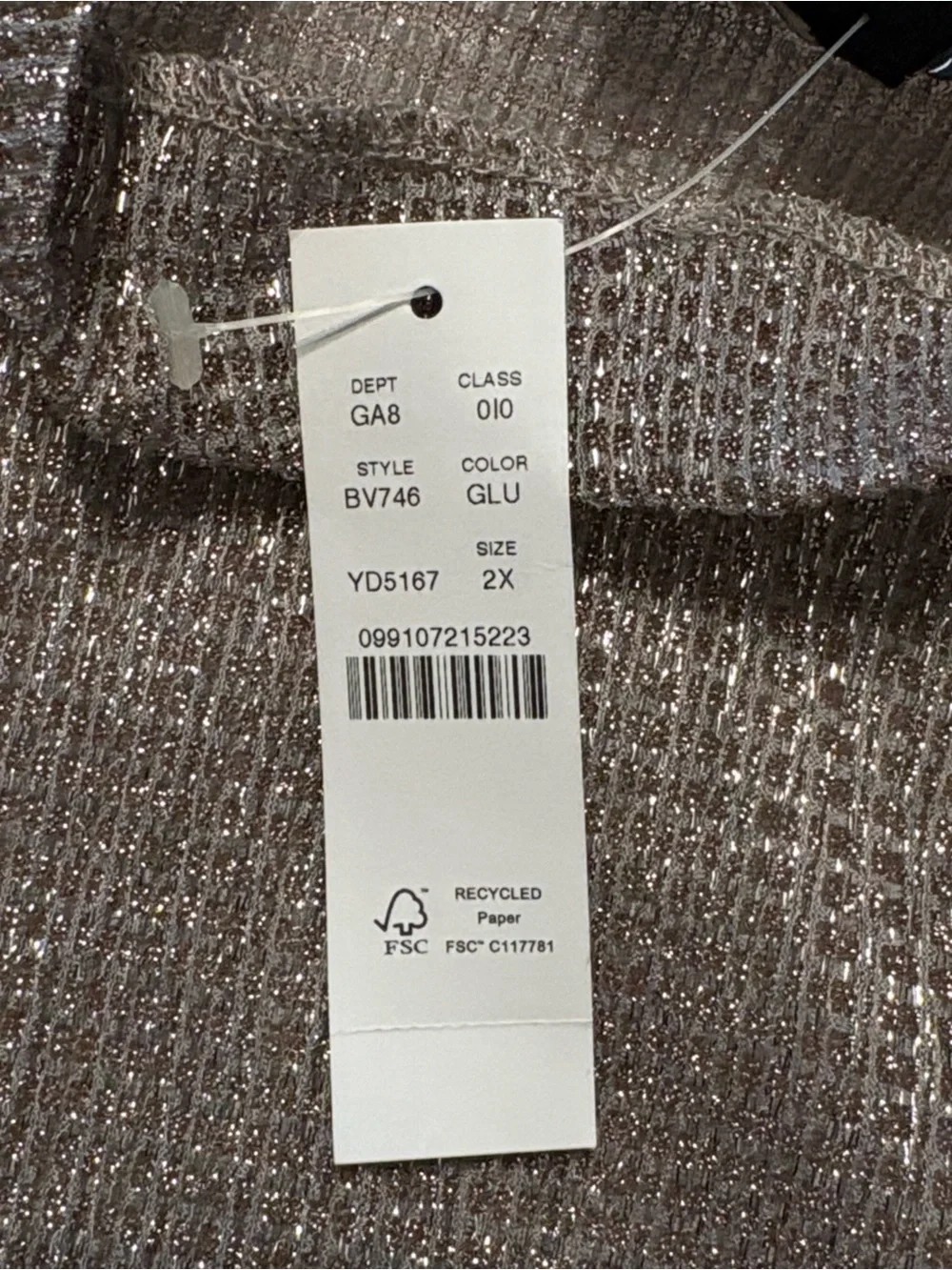 J. Crew Sheer Metallic Long Sleeve Mockneck 2X Champagne Ribbed Layering Holiday